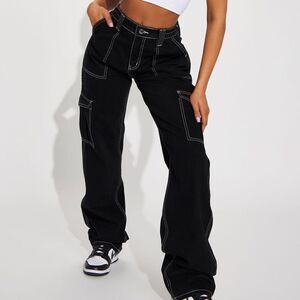 FASHION NOVA Give me a break cargo Carpenter jeans NWOT SZ 5